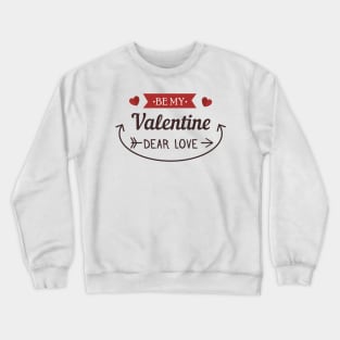 Happy Valentine's day love cute romance couple gift Crewneck Sweatshirt